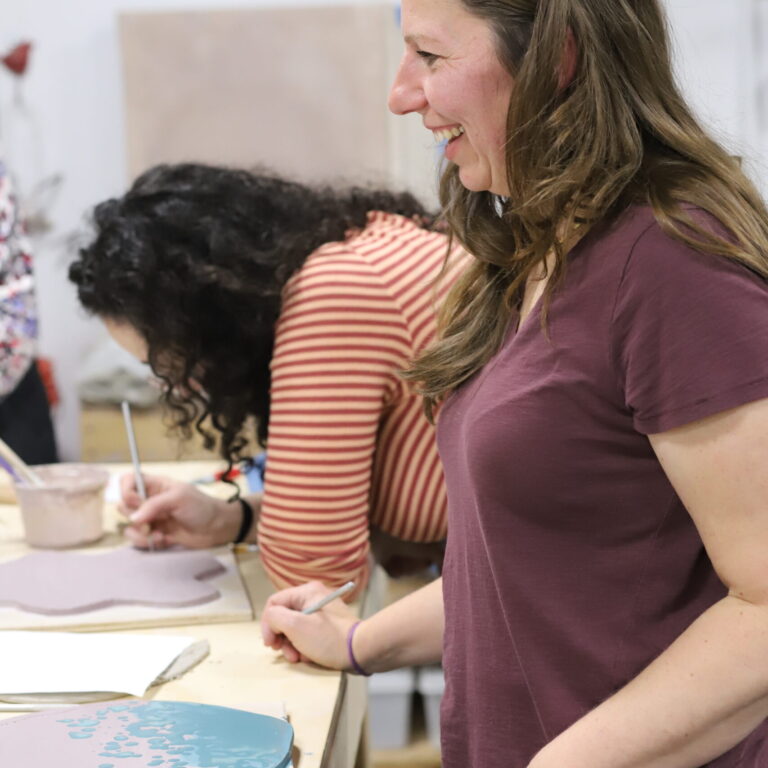 weekly pottery class at slip studio in white plains NY the heart of westchester county