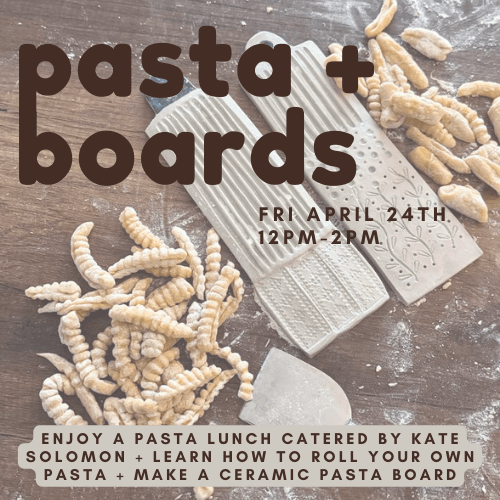 make your own pasta board at slip studio in white plains