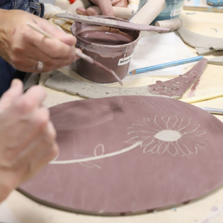 Students at Pottery class at Slip Studio in White Plains and Westchester county NY