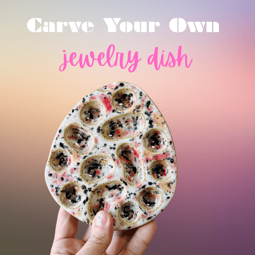 carve your own jewelry dish at slip studio in white plains ny